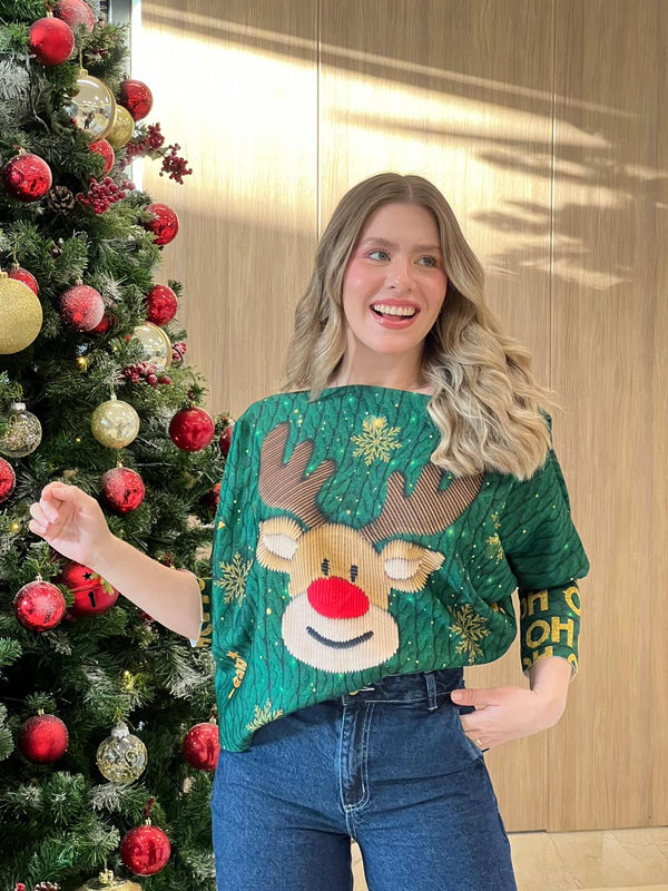 BLUSON ORIANA NAVIDAD VERDE RENO